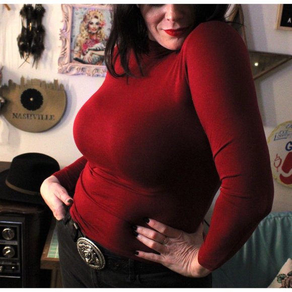 Burgundy Turtleneck - Picture 1 of 6